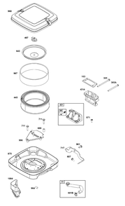 Air Cleaner Group Diagram and Parts List for 386447-0189-B5 200000 - 399999 Briggs and Stratton Engine